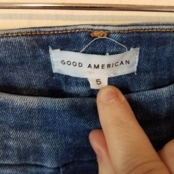 Good American Jeans Power Stretch Pull-On Skinny Denim Women's 5 GLV478T - Picture 4 of 10